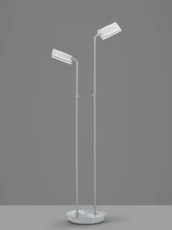 LED Stehlampe MATEO 2-flg nickelfarbig