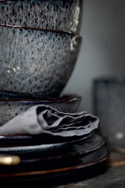 LEONARDO Dessertteller MATERA 6er Set 22,5 cm Keramik anthrazit