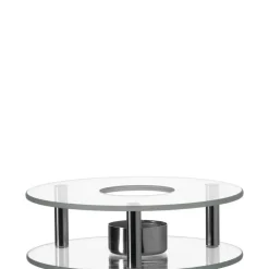 LEONARDO Stövchen Ø 15,6 cm SCALDINO Glas/Metall