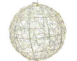 Lichtobjekt Micro LED Rahmen 28x28x28cm silberfarbig