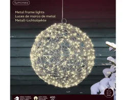 Lichtobjekt Micro LED Rahmen 28x28x28cm silberfarbig