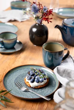 like. Frühstücksset CRAFTED BREEZE 6-teilig grün/ braun