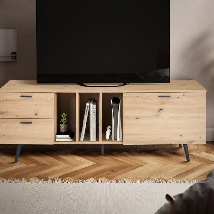 Lowboard 150 x 55 cm Eiche-Dekor