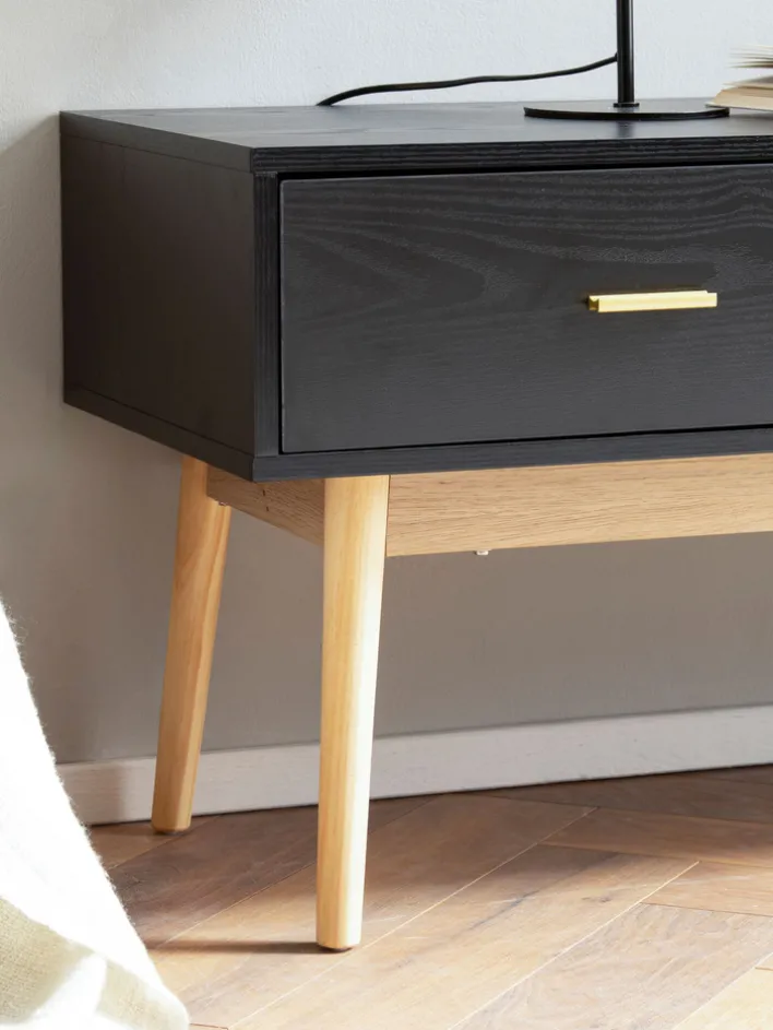 Lowboard 150 x 50 cm Schwarz/Braun