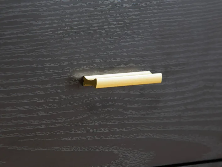 Lowboard 150 x 50 cm Schwarz/Braun