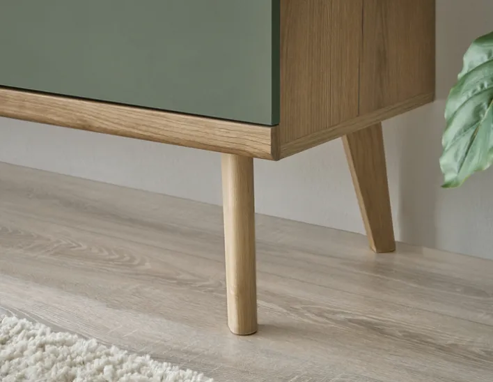 Lowboard ALVA 107 x 50 cm Salbeifarbig/braun