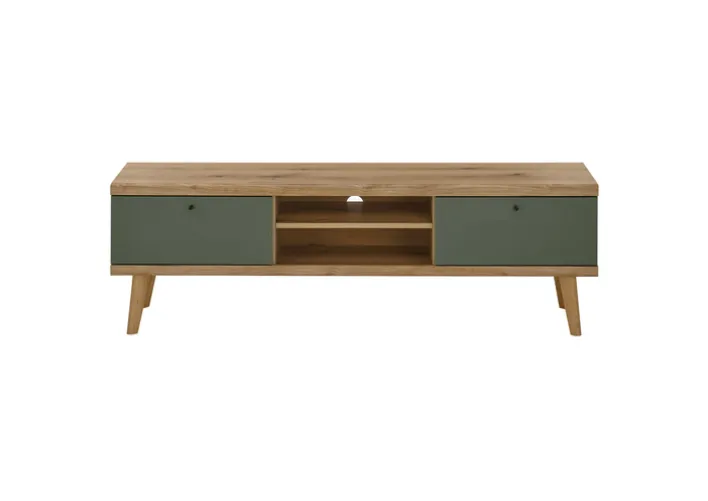 Lowboard ALVA 160 x 50 cm Salbeifarbig/braun