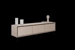 Lowboard ARONA 175 x 50 cm sandfarben/schwarz