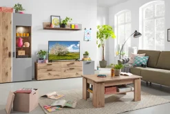 Lowboard BAVENO 196x50 cm Braun/Grau