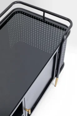 Lowboard FENCE schwarz 51x160x40 cm