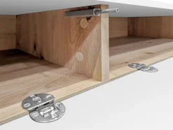 Lowboard JOHN 220 x 44 cm Weiß/ Eiche Artisan Oak