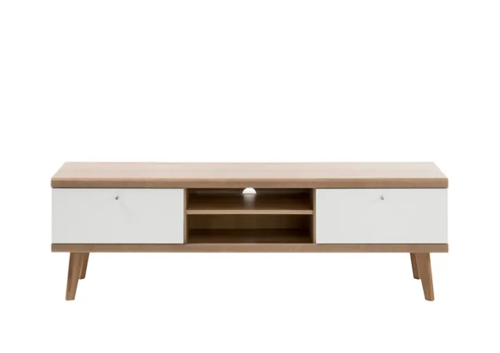 Lowboard LENA_MERLE 160 cm Eiche Riviera NB/ weiß matt