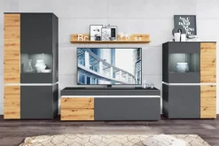 Lowboard LUCI 180,5 x 56,7 cm Eiche grau