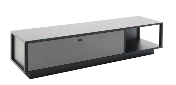 Lowboard LUXOR 186 x 43 cm Royal grau/ anthrazit