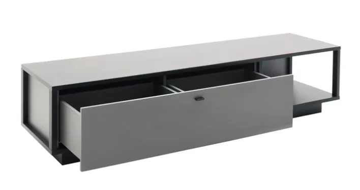 Lowboard LUXOR 186 x 43 cm Royal grau/ anthrazit