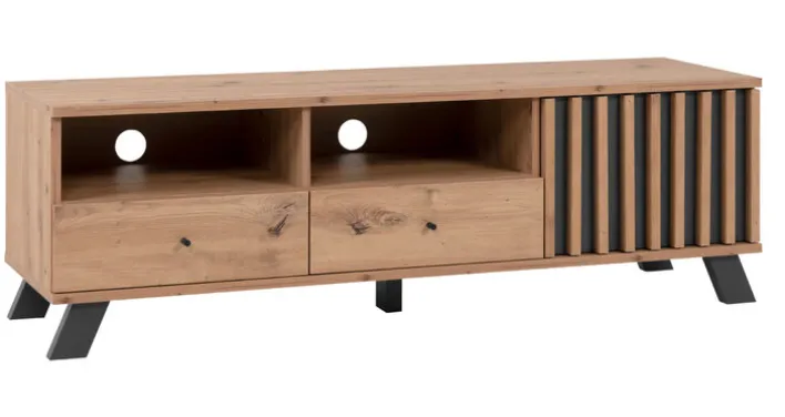 Lowboard MEDAN 138 x 44 cm Artisan Oak / anthrazit