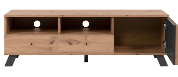 Lowboard MEDAN 138 x 44 cm Artisan Oak / anthrazit