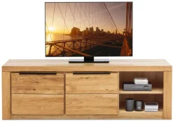 Lowboard SELINA 160 x 51 cm Eiche teilmassiv geölt