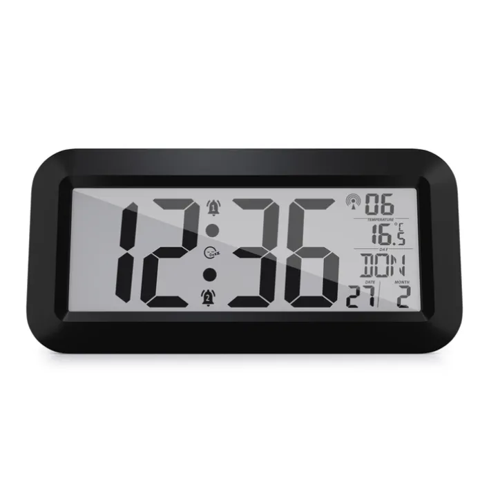 Mebus Digitaluhr Kunststoff 42 x 3 x 20 cm Schwarz