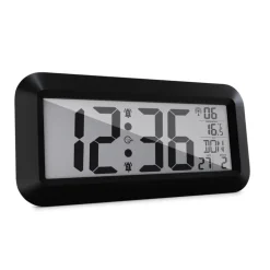 Mebus Digitaluhr Kunststoff 42 x 3 x 20 cm Schwarz