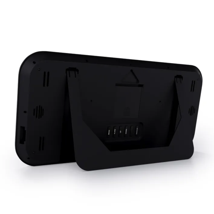 Mebus Digitaluhr Kunststoff 42 x 3 x 20 cm Schwarz