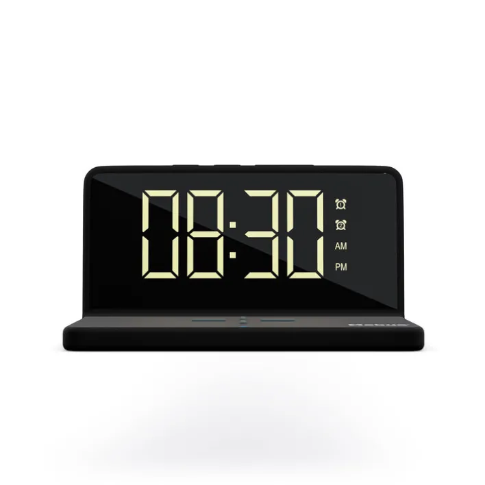 Mebus Digitalwecker mit Aufladefunktion schwarz