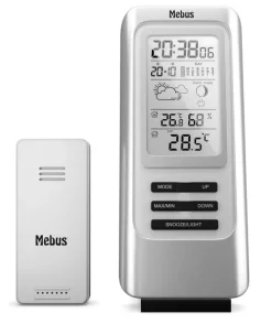Mebus Funk Wetterstation silberfarbig