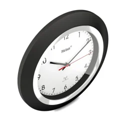 Mebus Funk-Wanduhr 25 cm schwarz