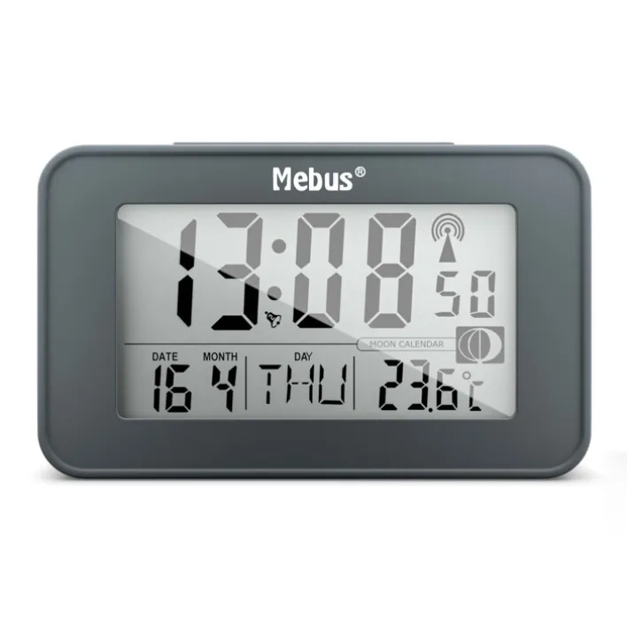 Mebus Funkwecker anthrazit