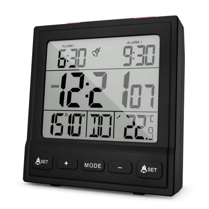 Mebus Funkwecker schwarz