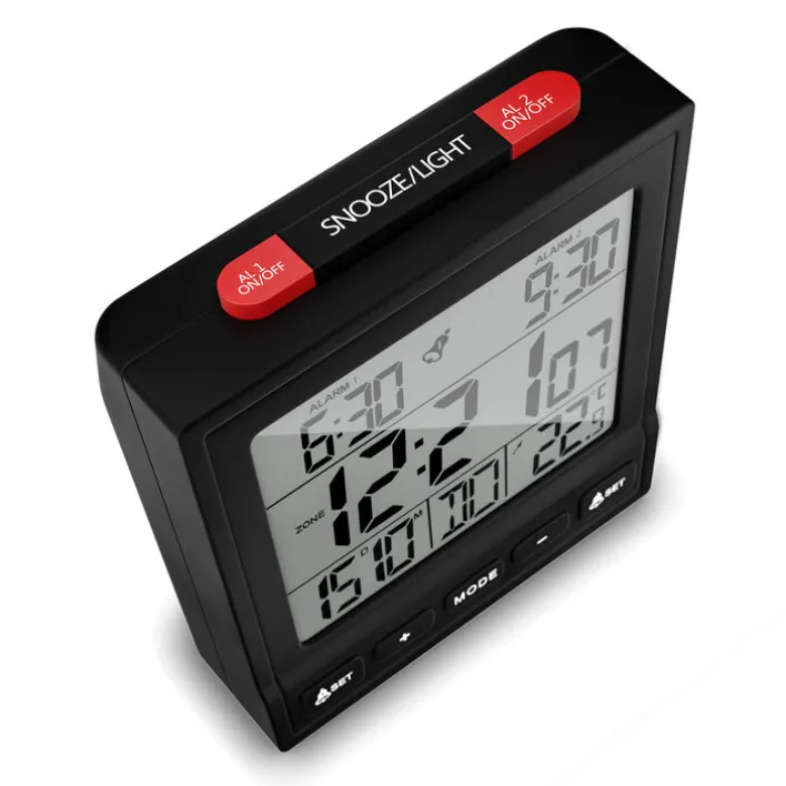 Mebus Funkwecker schwarz