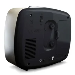 Mebus Funkwecker silberfarbig