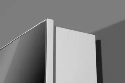 Mehrzweckschrank drehbar 50 x 195 cm Spiegelfront/weiß