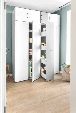 Mehrzweckschrank MULTIRAUMKONZEPT 80 x 185 cm weiß