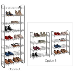 metaltex Schuhregal SHOE 8-Etg. silberfarbig