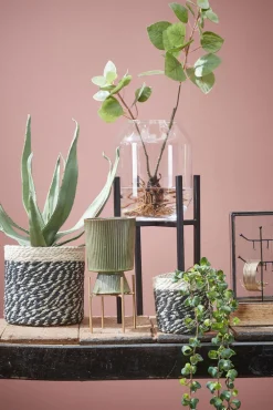 MICA DECORATIONS Blumentopfständer ASCOT 16 x 16 cm schwarz