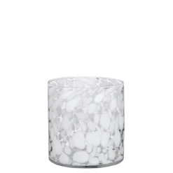 MICA DECORATIONS Vase CAMMY 14 cm klar mit weiß