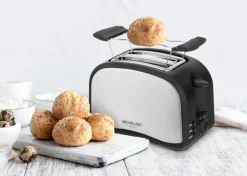 MICHELINO Toaster 74370 Edelstahl 800 Watt