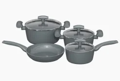 MICHELINO Topf-Set NEW NORA 7-teilig Aluminium grau
