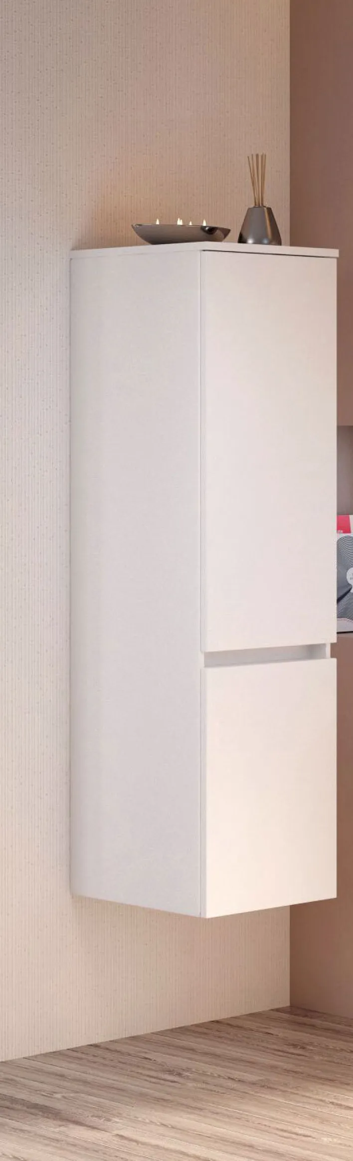 Midischrank BAABE 40 x 130 cm Weiß matt