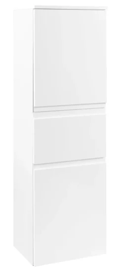 Midischrank CARDIFF 40 x 130 cm Weiß Hochglanz