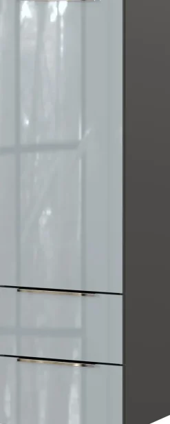 Midischrank JAN 36x111x34 cm graphit/silbergrau Glasfront