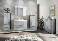 Midischrank JAN 36x111x34 cm graphit/silbergrau Glasfront