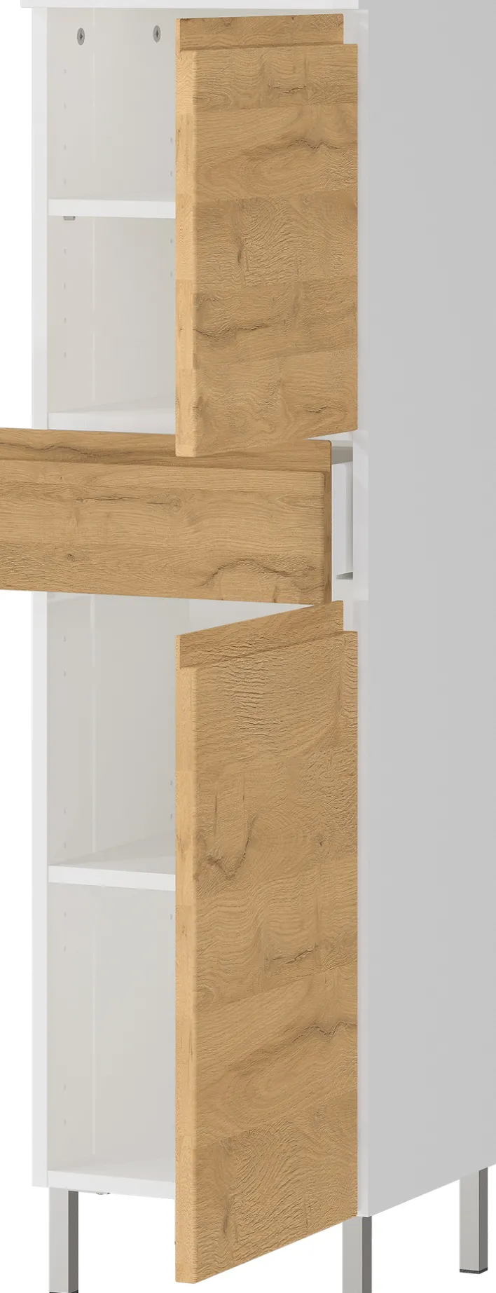 Midischrank SOPHIE 34x120x34 weiß/Grandson-Eiche Nb.