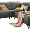 Musterring Ecksofa MR 370 L-Form Lederbezug grau