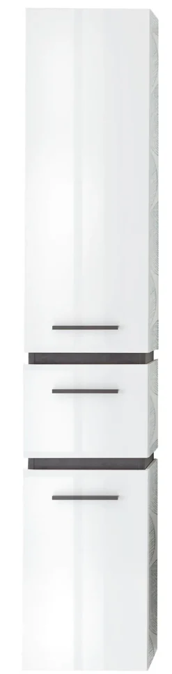 Musterring Hochschrank RIMINI schneeweiß/ dunkelgrau