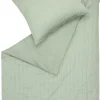 Musterring Satin-Bettwäsche MR-NEEDLSTRIPE 155 x 220 cm salbei
