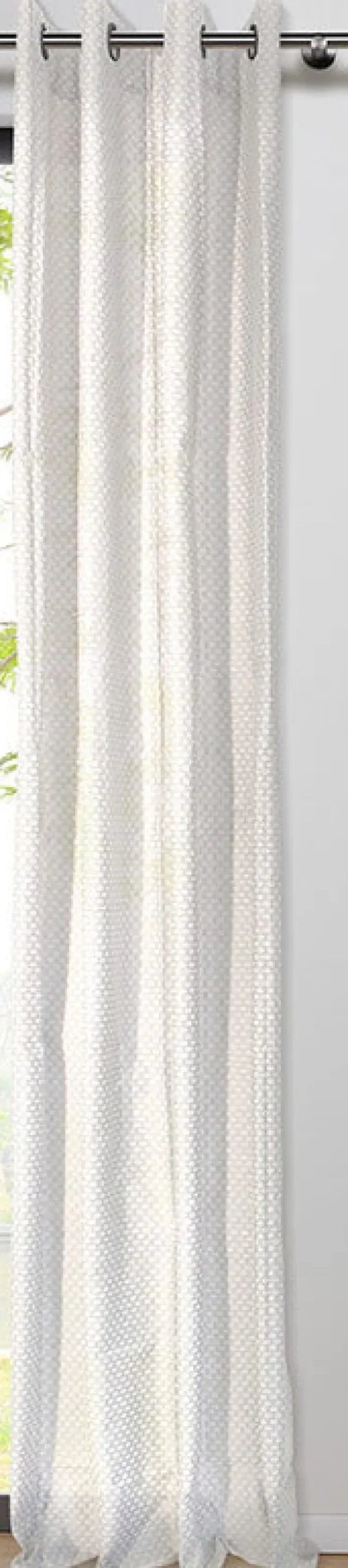 my deco Ösenvorhang DOT 135 x 245 cm weiß
