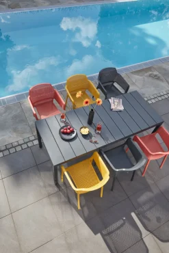 NARDI Stapelstuhl Garten NET AL 2er Set corallo