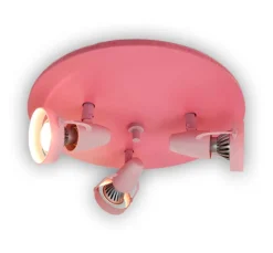 niermann Retrofit Kinderlampe Decke 3 Spots STRAHLER pastellrose